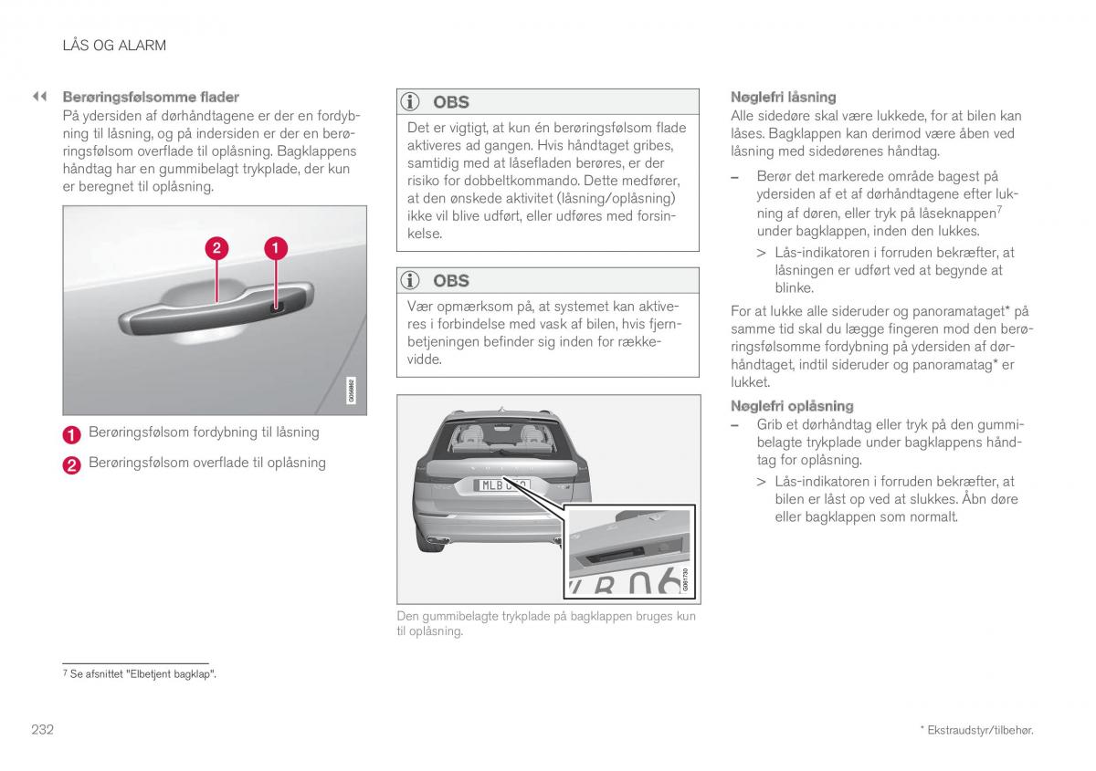 Volvo XC60 II 2 Bilens instruktionsbog / page 234