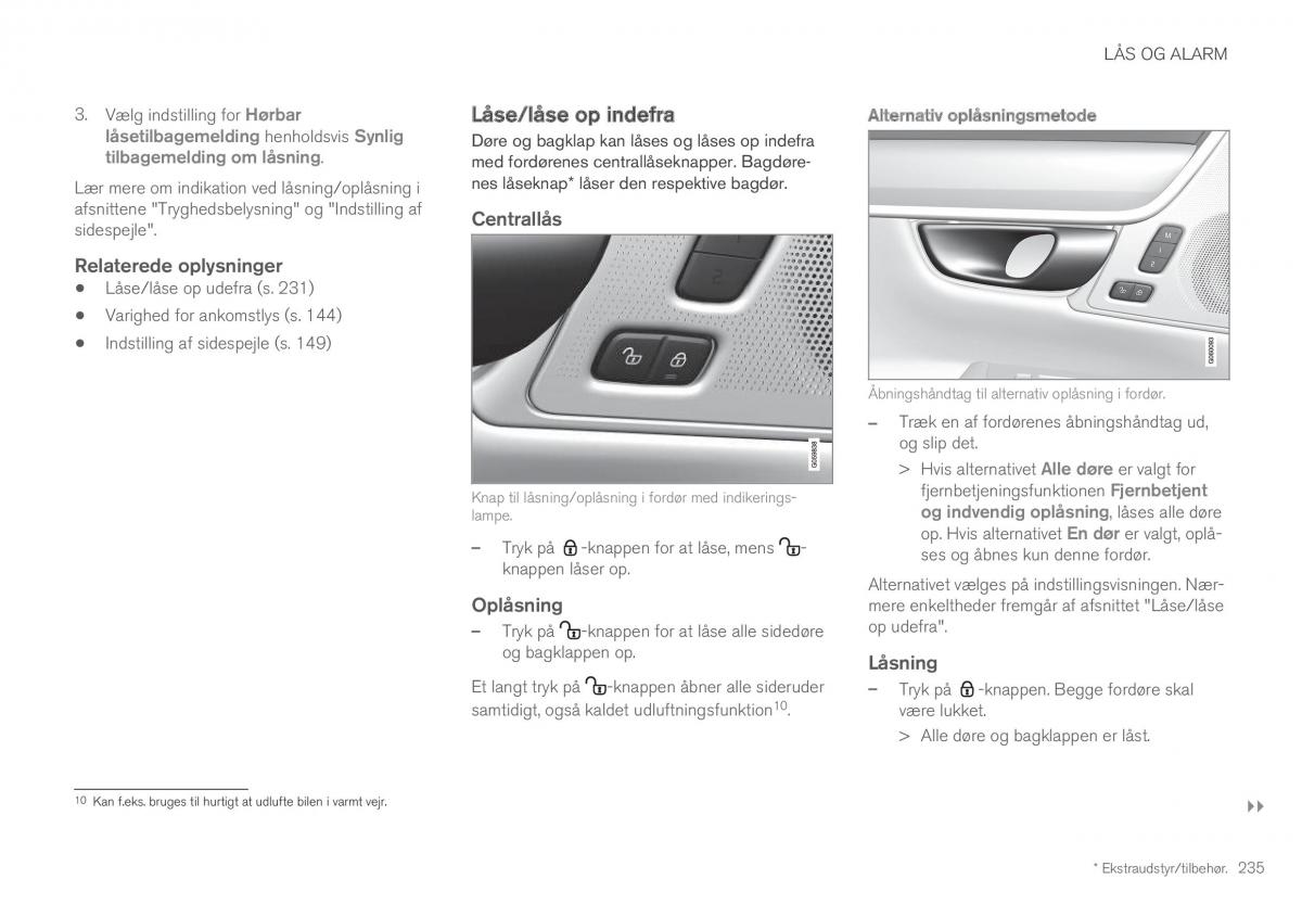 Volvo XC60 II 2 Bilens instruktionsbog / page 237