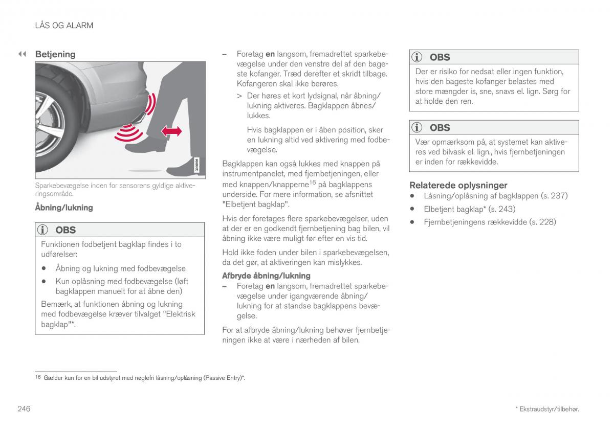 Volvo XC60 II 2 Bilens instruktionsbog / page 248