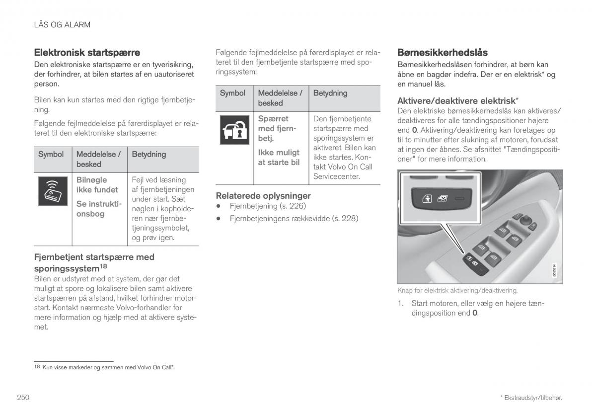 Volvo XC60 II 2 Bilens instruktionsbog / page 252