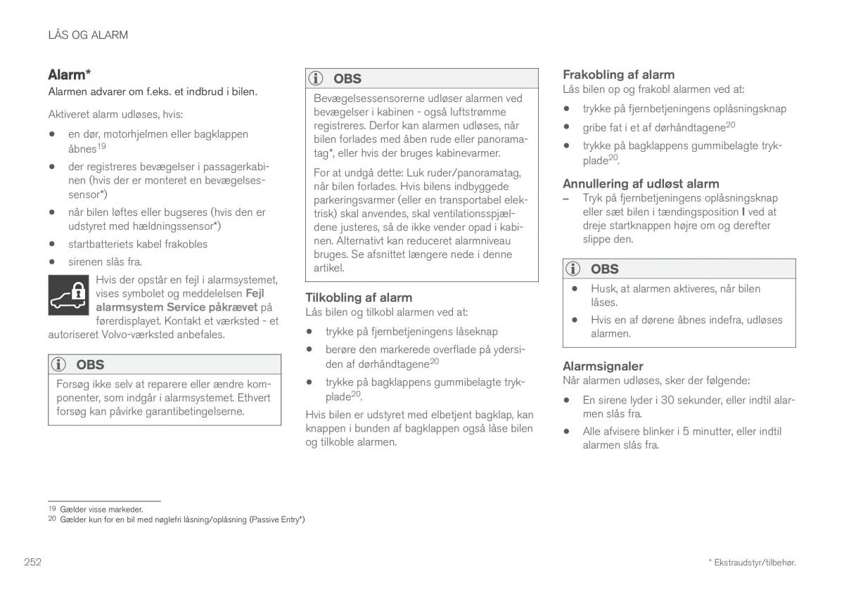 Volvo XC60 II 2 Bilens instruktionsbog / page 254