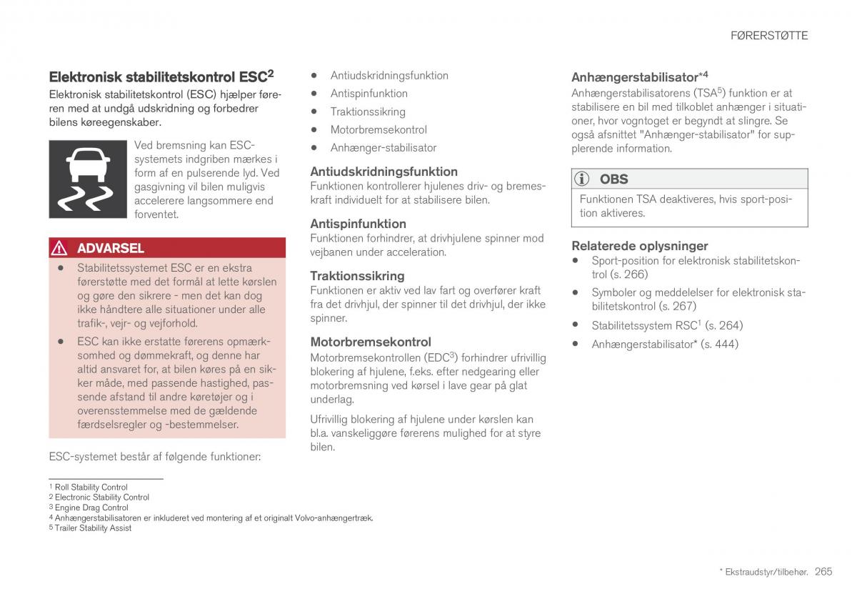 Volvo XC60 II 2 Bilens instruktionsbog / page 267