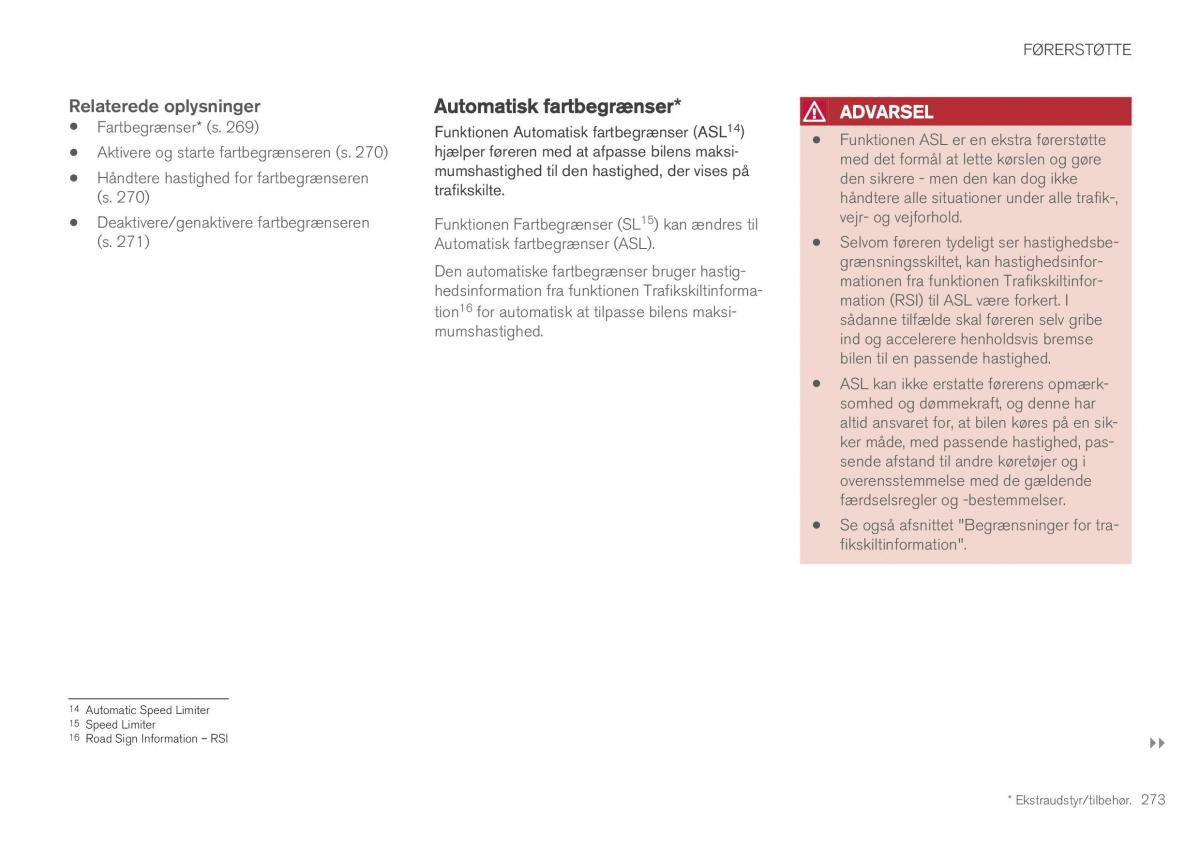 Volvo XC60 II 2 Bilens instruktionsbog / page 275