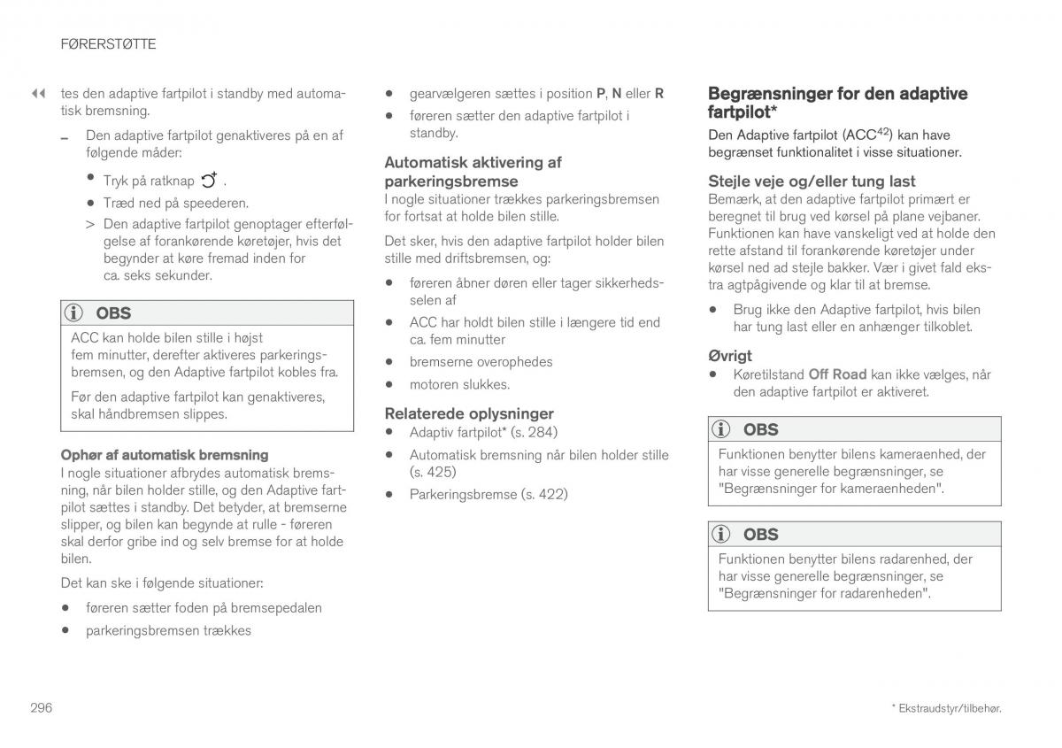 Volvo XC60 II 2 Bilens instruktionsbog / page 298