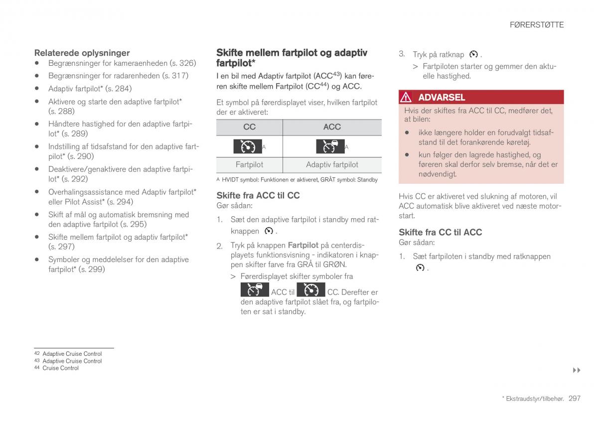 Volvo XC60 II 2 Bilens instruktionsbog / page 299