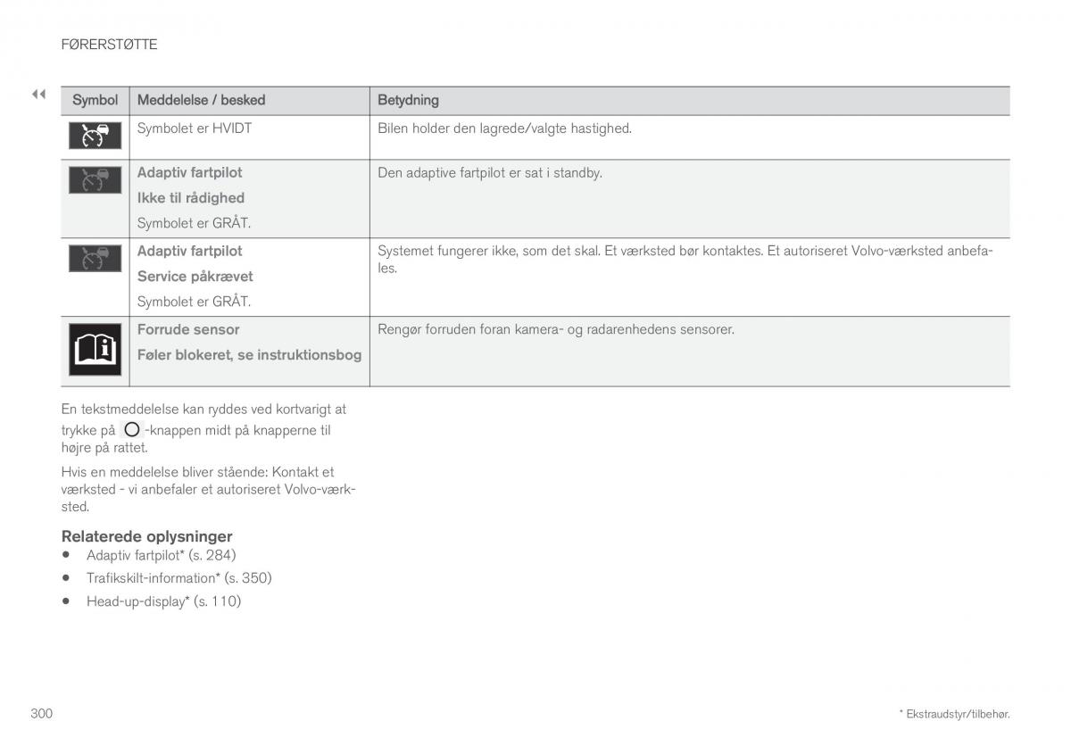 Volvo XC60 II 2 Bilens instruktionsbog / page 302