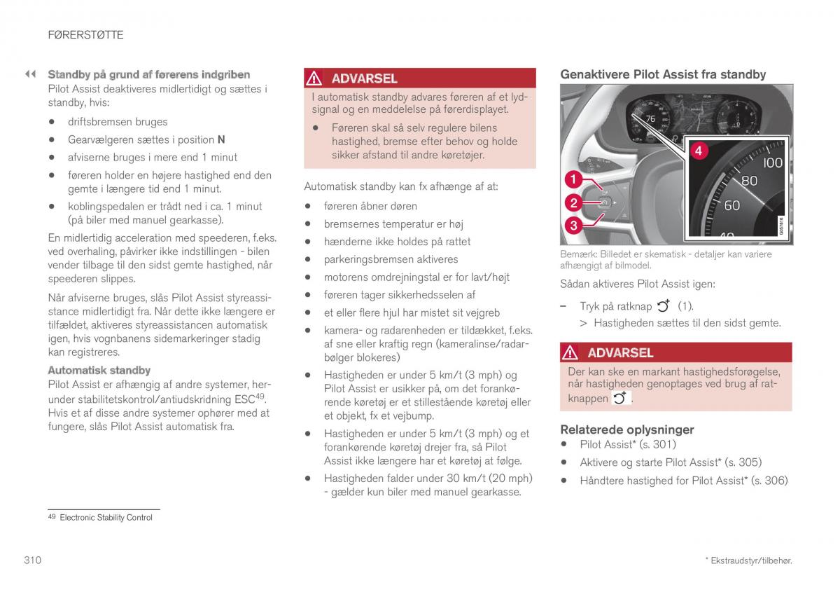 Volvo XC60 II 2 Bilens instruktionsbog / page 312