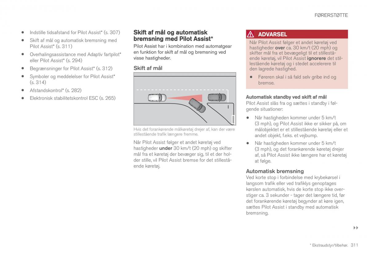 Volvo XC60 II 2 Bilens instruktionsbog / page 313