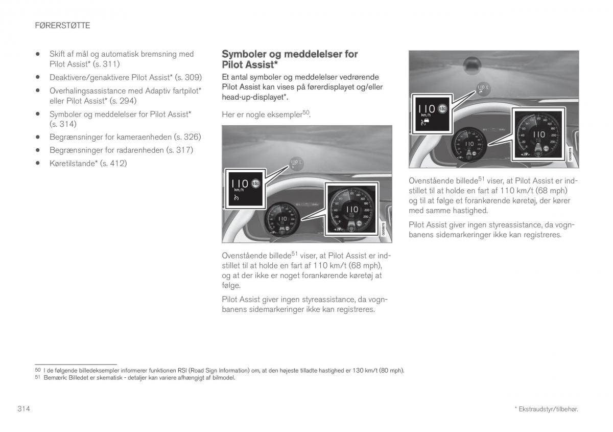 Volvo XC60 II 2 Bilens instruktionsbog / page 316