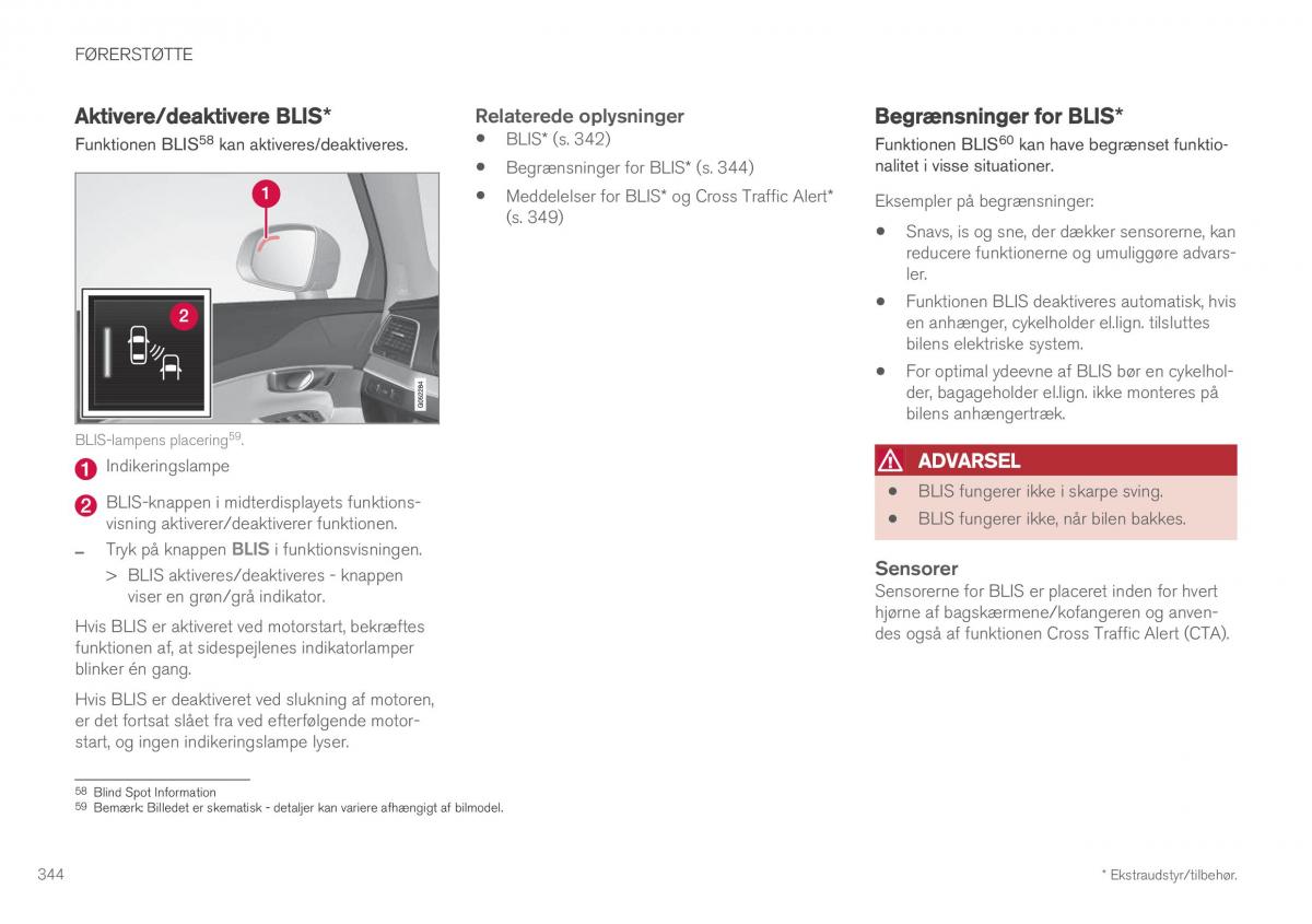 Volvo XC60 II 2 Bilens instruktionsbog / page 346