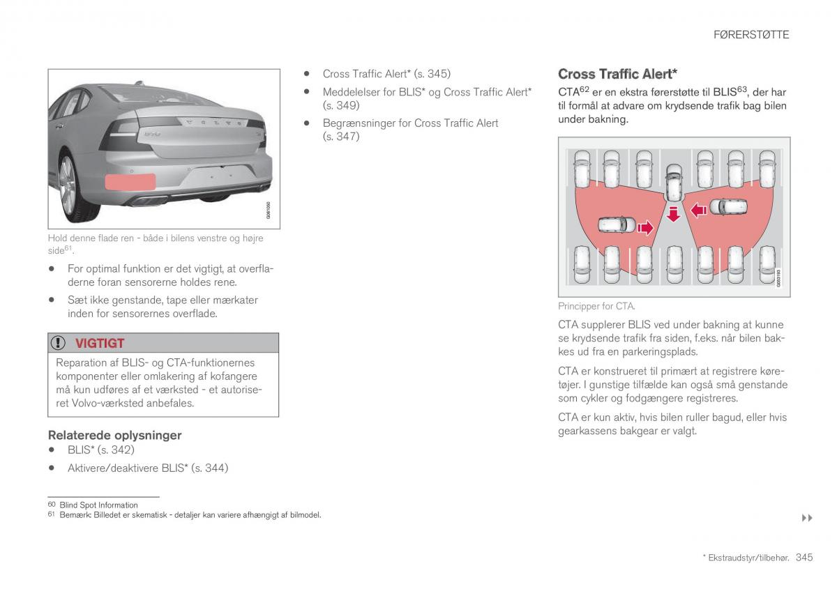 Volvo XC60 II 2 Bilens instruktionsbog / page 347