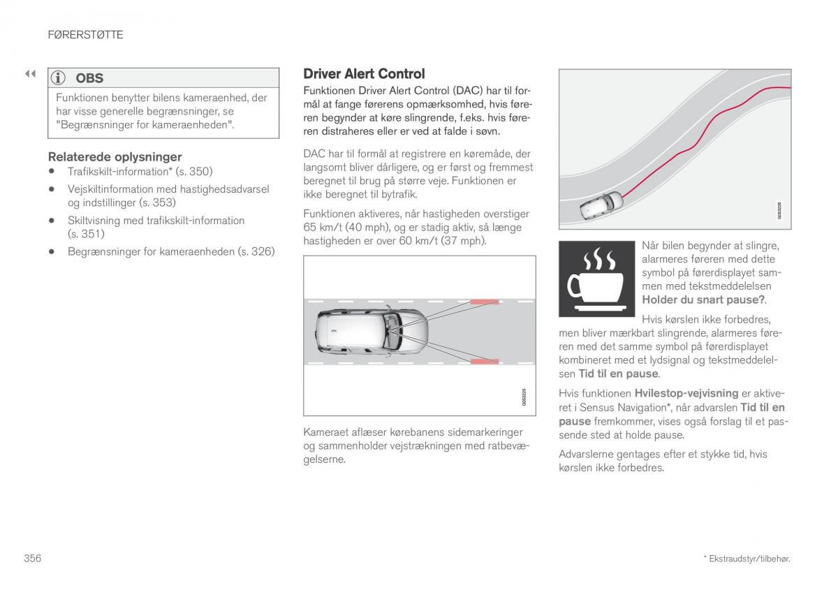 Volvo XC60 II 2 Bilens instruktionsbog / page 358