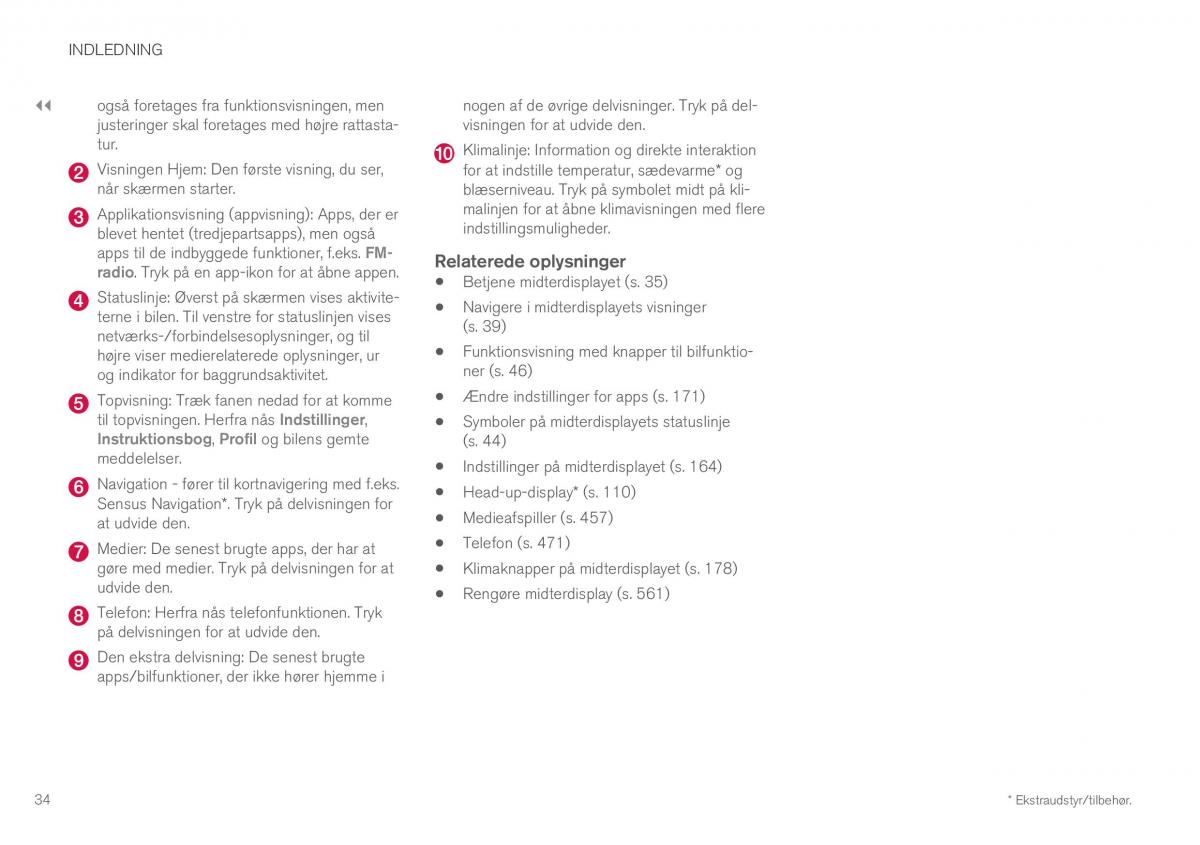 Volvo XC60 II 2 Bilens instruktionsbog / page 36