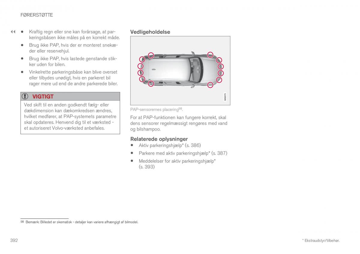 Volvo XC60 II 2 Bilens instruktionsbog / page 394