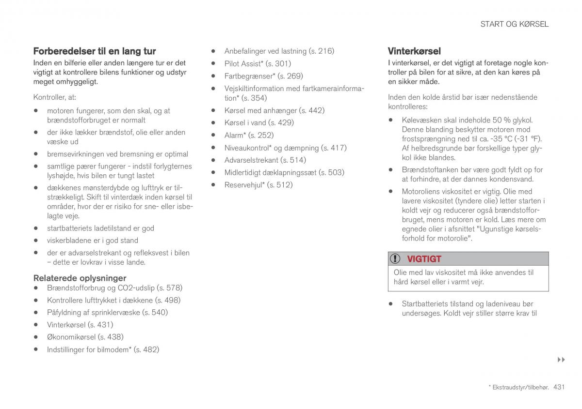 Volvo XC60 II 2 Bilens instruktionsbog / page 433