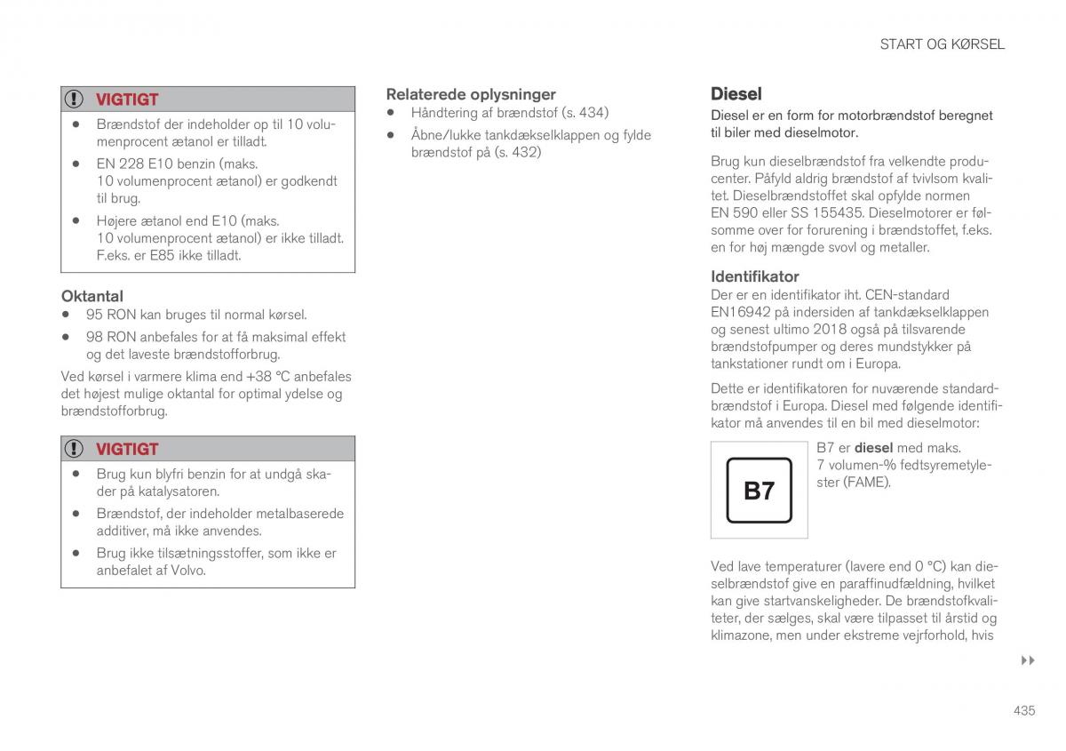 Volvo XC60 II 2 Bilens instruktionsbog / page 437