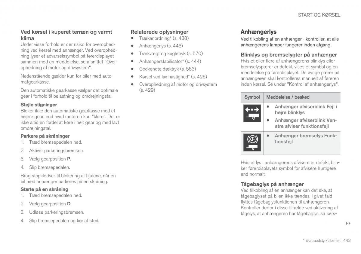 Volvo XC60 II 2 Bilens instruktionsbog / page 445