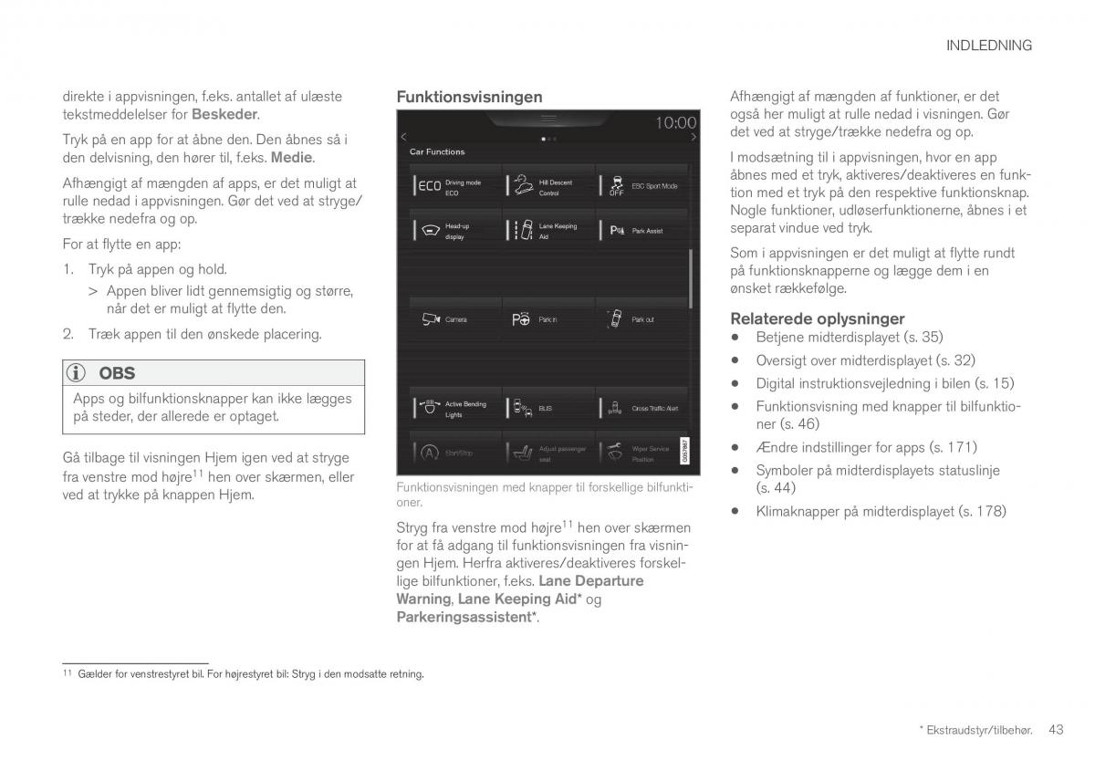 Volvo XC60 II 2 Bilens instruktionsbog / page 45