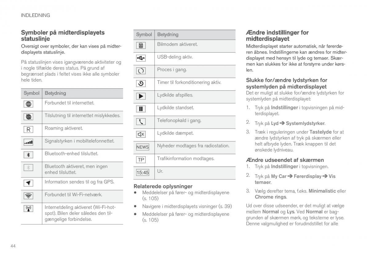 Volvo XC60 II 2 Bilens instruktionsbog / page 46