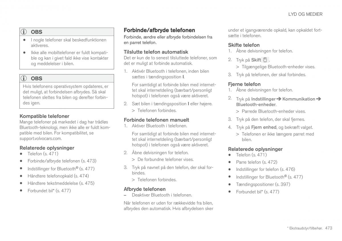 Volvo XC60 II 2 Bilens instruktionsbog / page 475