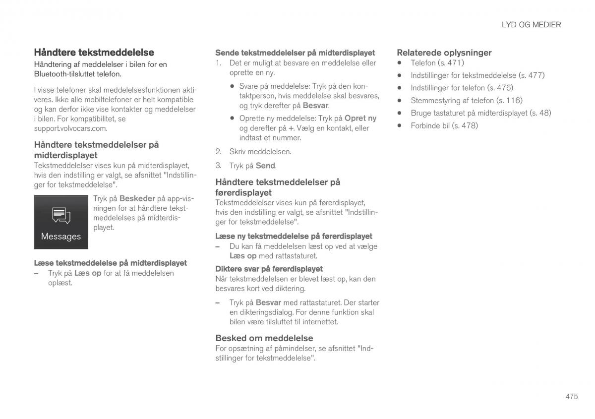 Volvo XC60 II 2 Bilens instruktionsbog / page 477