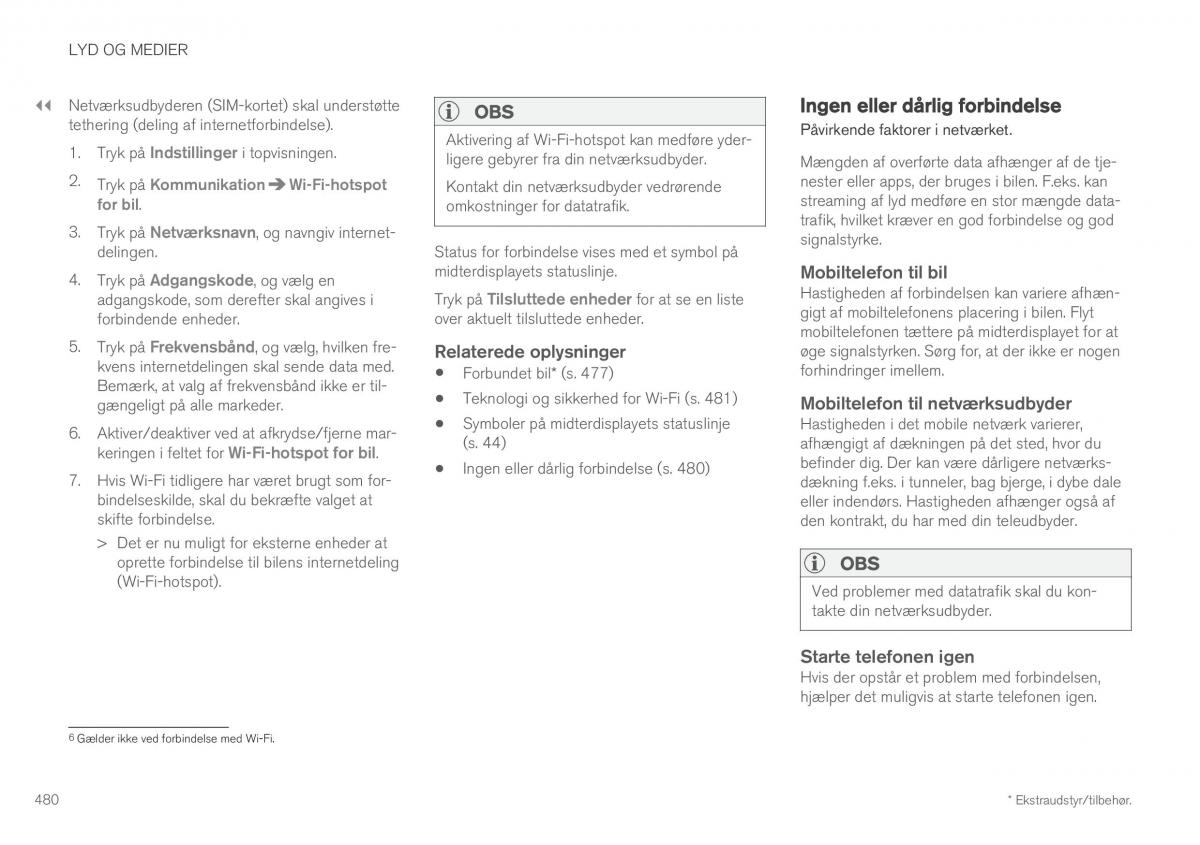 Volvo XC60 II 2 Bilens instruktionsbog / page 482