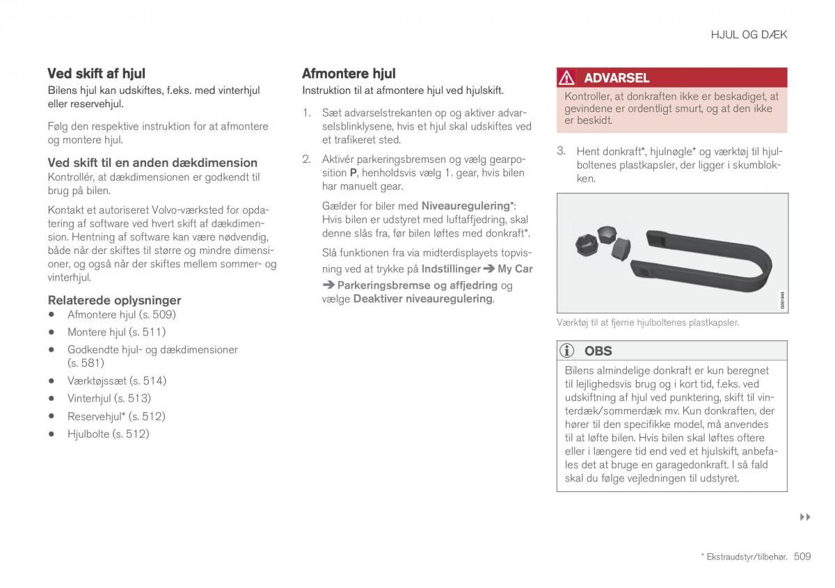 Volvo XC60 II 2 Bilens instruktionsbog / page 511