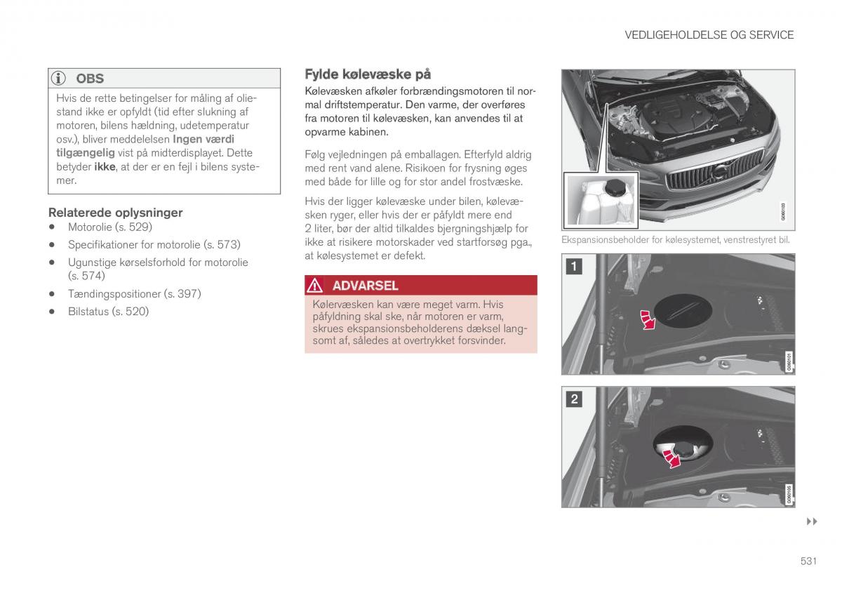 Volvo XC60 II 2 Bilens instruktionsbog / page 533