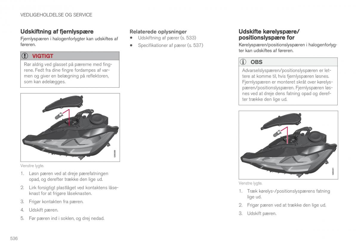 Volvo XC60 II 2 Bilens instruktionsbog / page 538