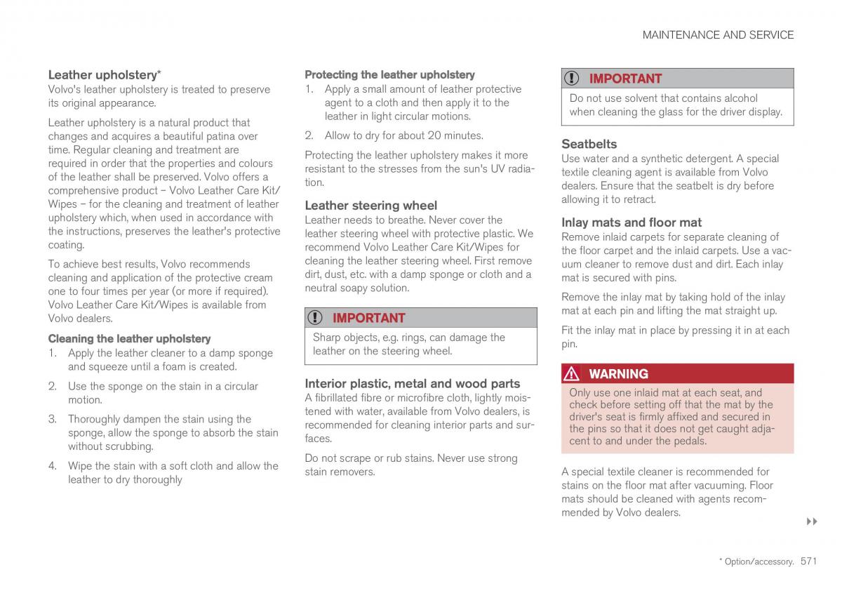 Volvo XC60 II 2 owners manual / page 573