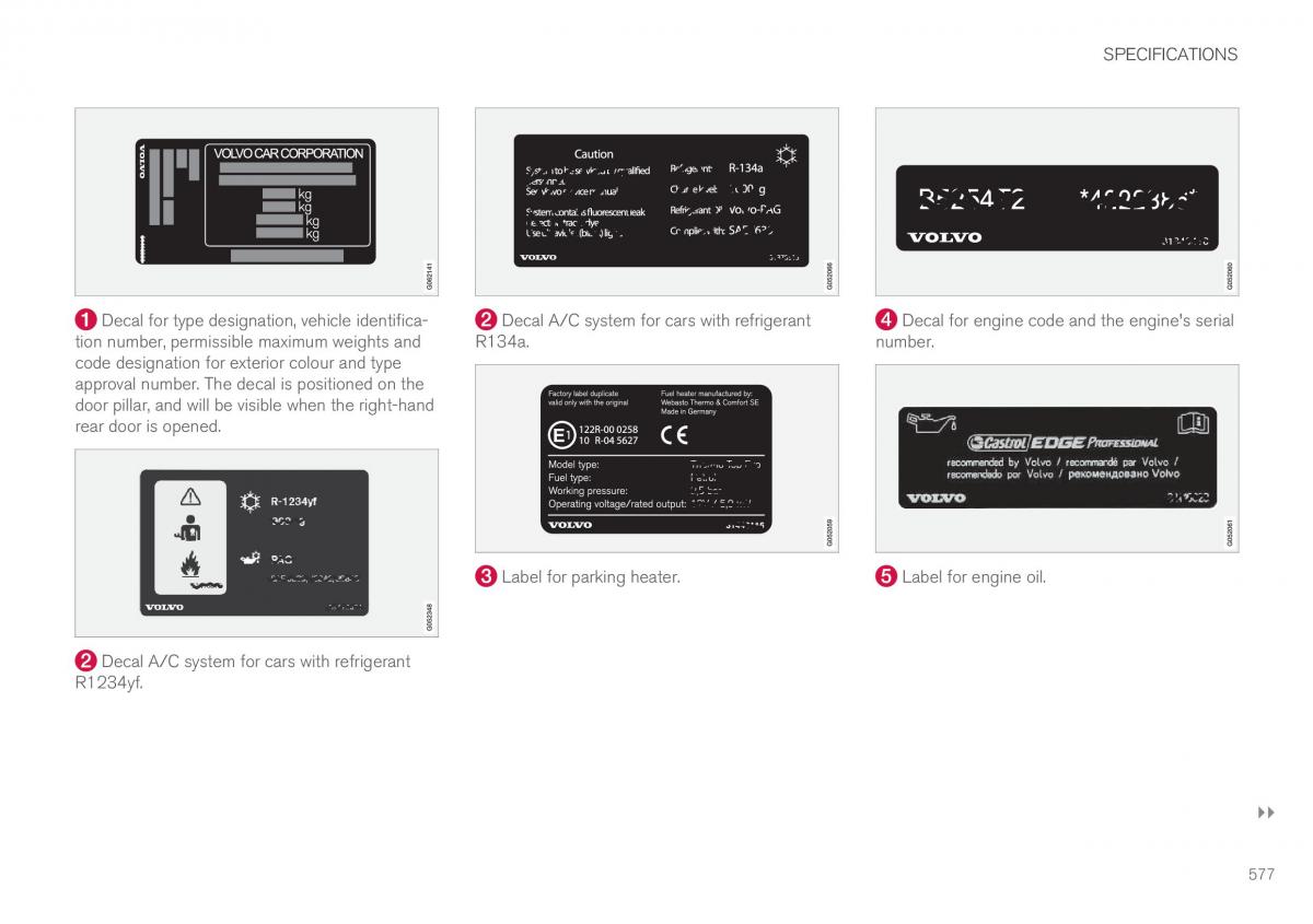 Volvo XC60 II 2 owners manual / page 579