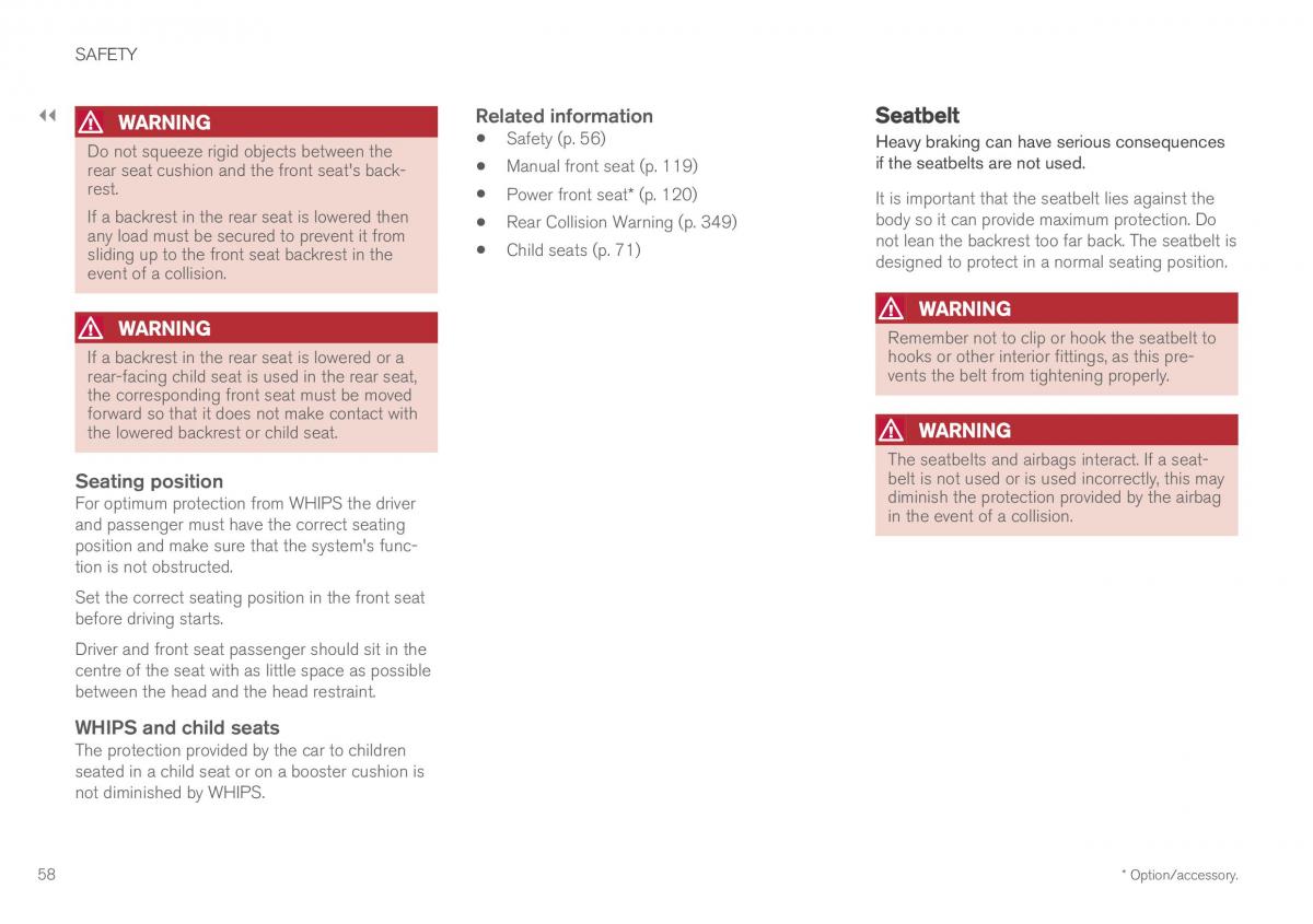 Volvo XC60 II 2 owners manual / page 60