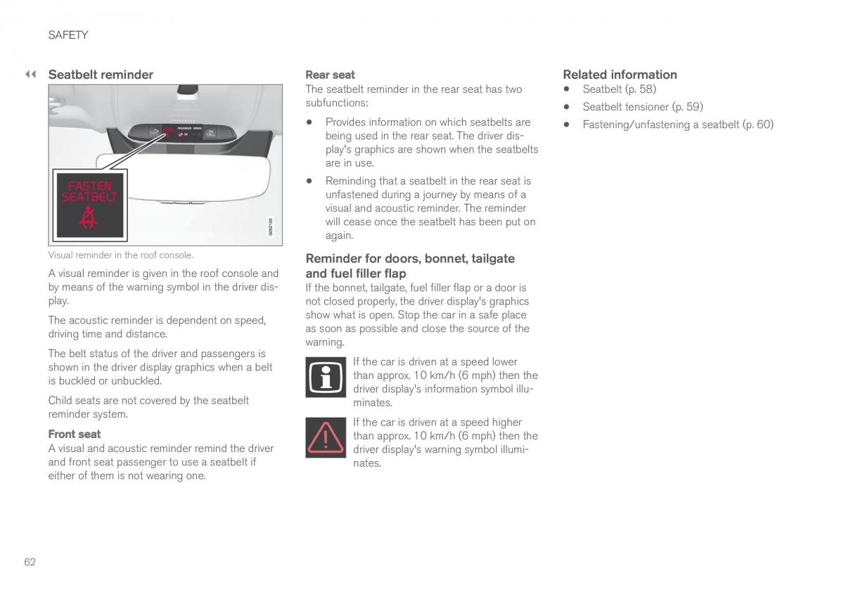 Volvo XC60 II 2 owners manual / page 64