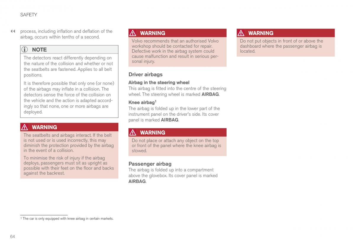 Volvo XC60 II 2 owners manual / page 66