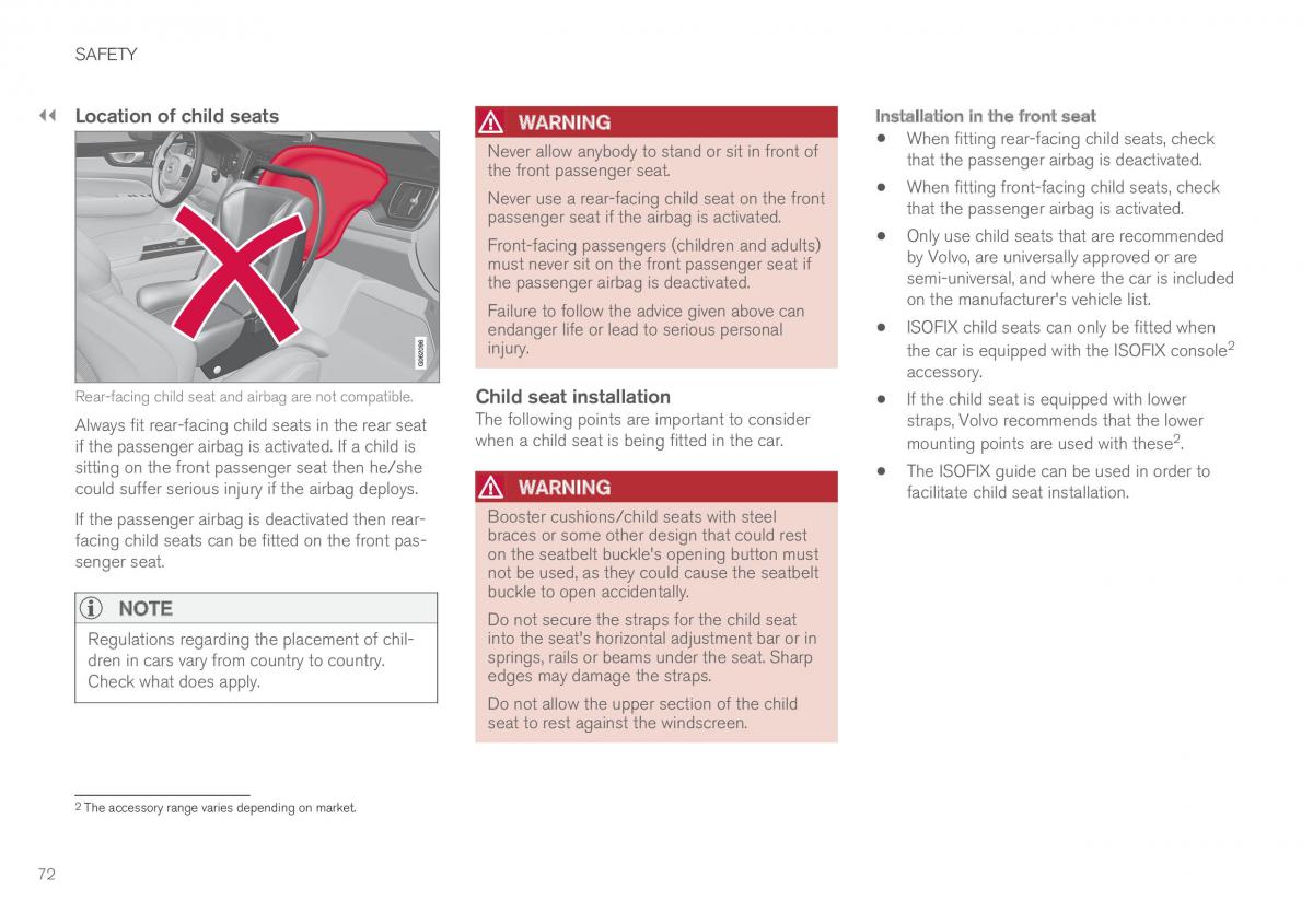 Volvo XC60 II 2 owners manual / page 74