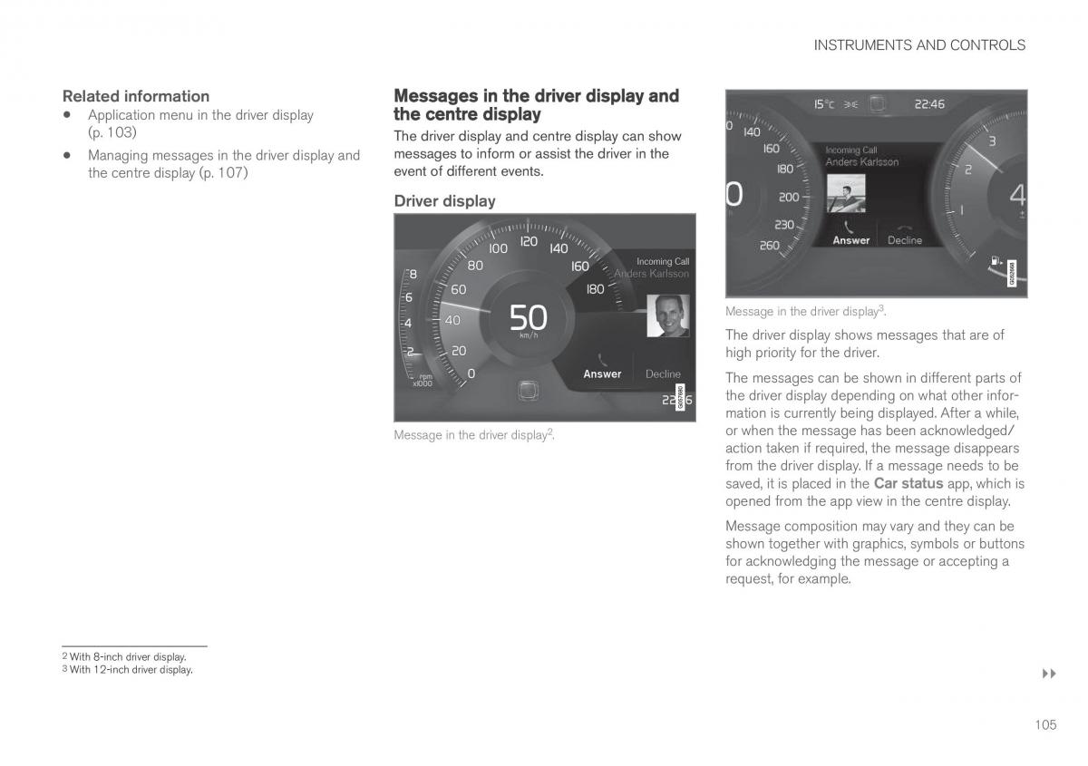 Volvo XC60 II 2 owners manual / page 107