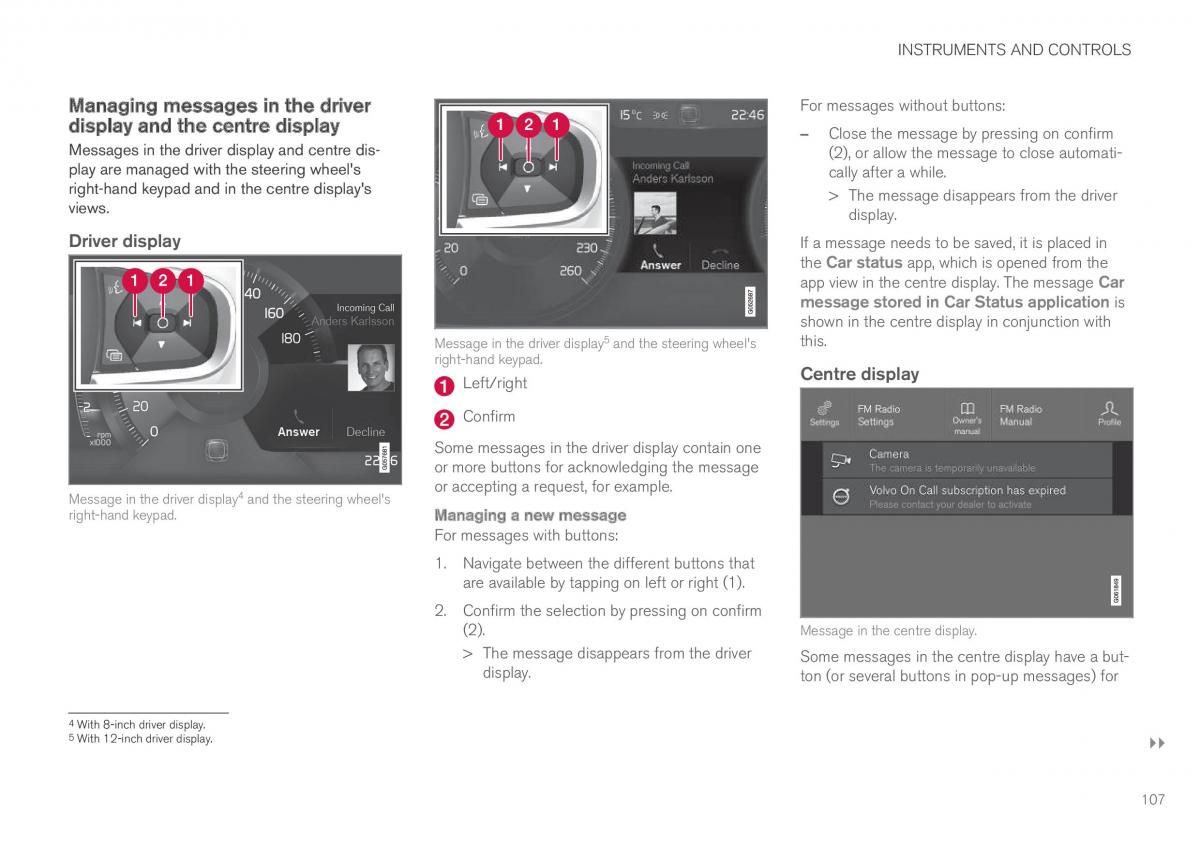 Volvo XC60 II 2 owners manual / page 109