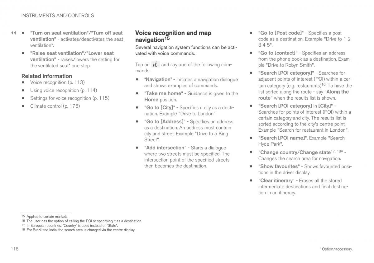 Volvo XC60 II 2 owners manual / page 120