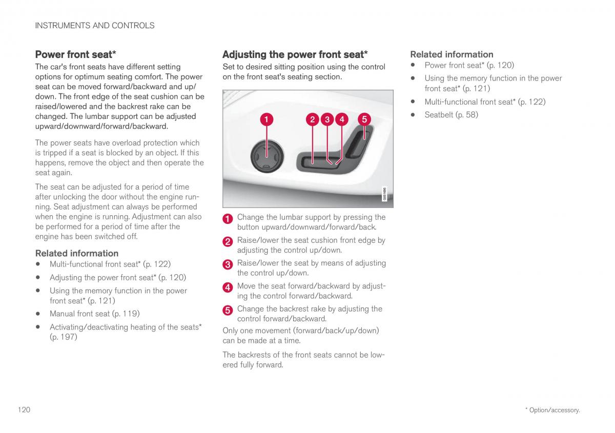 Volvo XC60 II 2 owners manual / page 122