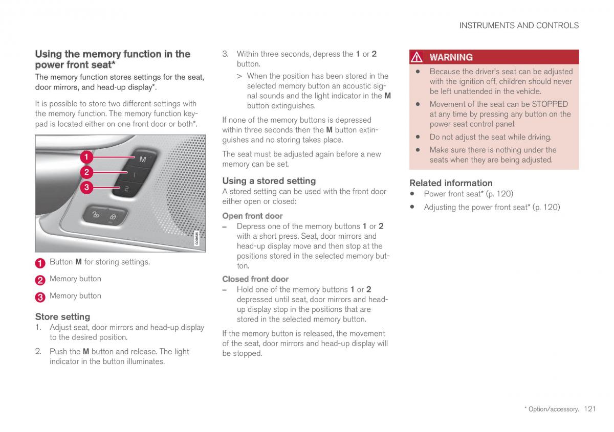 Volvo XC60 II 2 owners manual / page 123