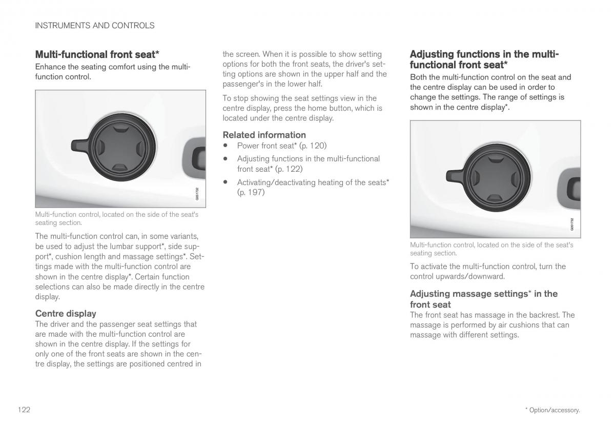 Volvo XC60 II 2 owners manual / page 124