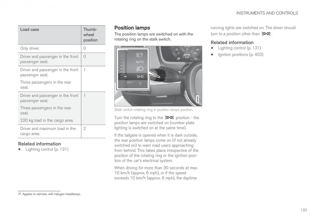 Volvo XC60 II 2 owners manual / page 135