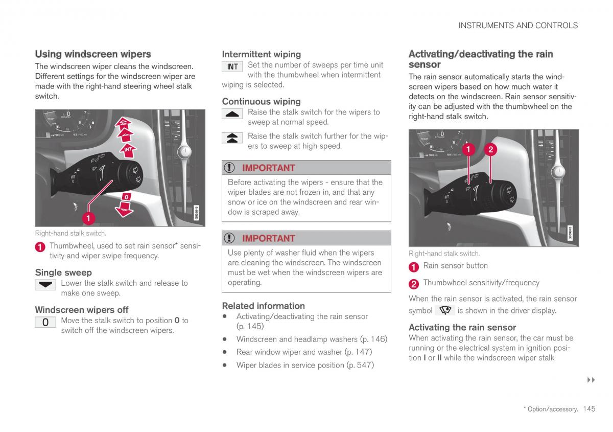 Volvo XC60 II 2 owners manual / page 147