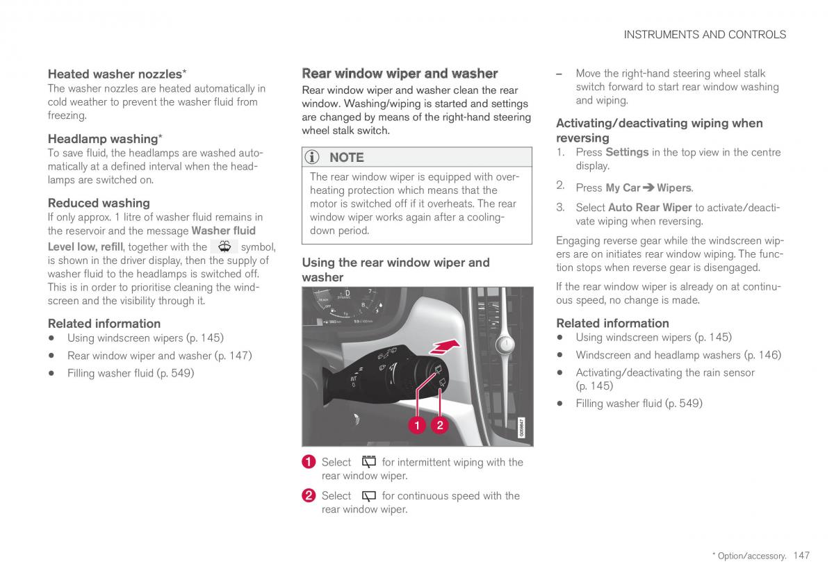 Volvo XC60 II 2 owners manual / page 149