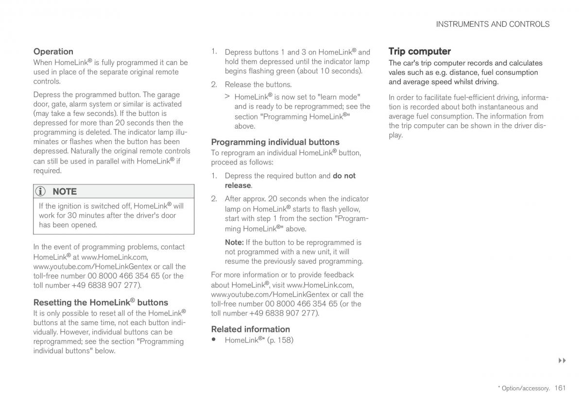 Volvo XC60 II 2 owners manual / page 163