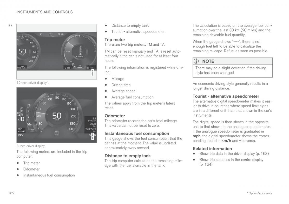 Volvo XC60 II 2 owners manual / page 164