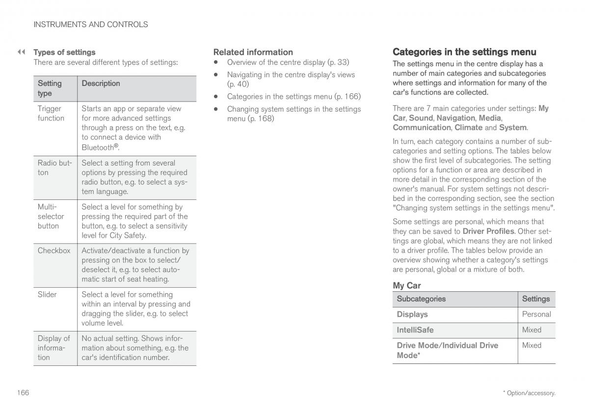 Volvo XC60 II 2 owners manual / page 168