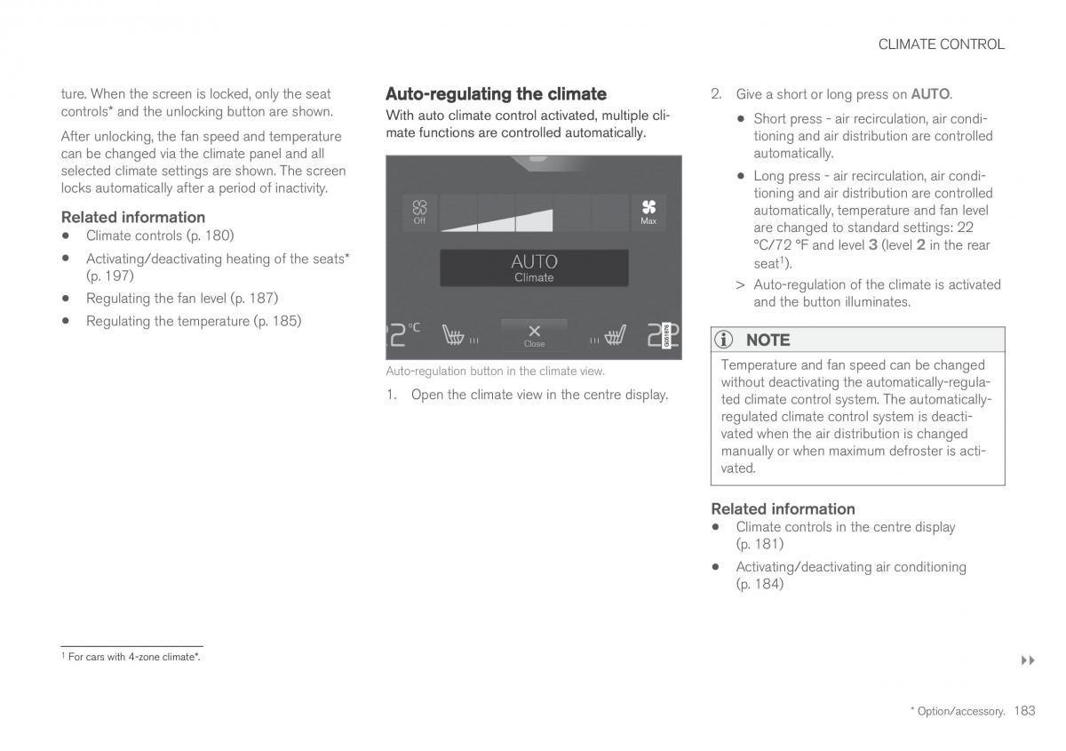 Volvo XC60 II 2 owners manual / page 185