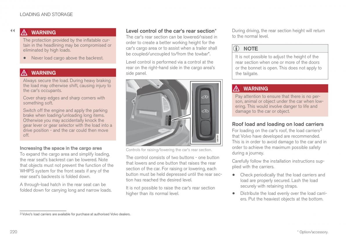 Volvo XC60 II 2 owners manual / page 222