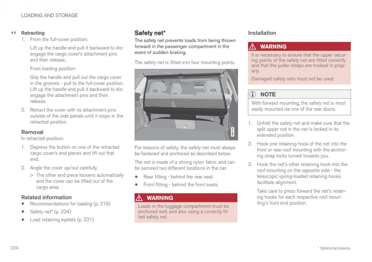 Volvo XC60 II 2 owners manual / page 226